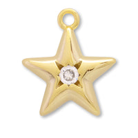 Charm cubic zirconia plump star gold