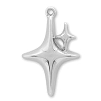 Charm Double Sparkle 2 Rhodium Color