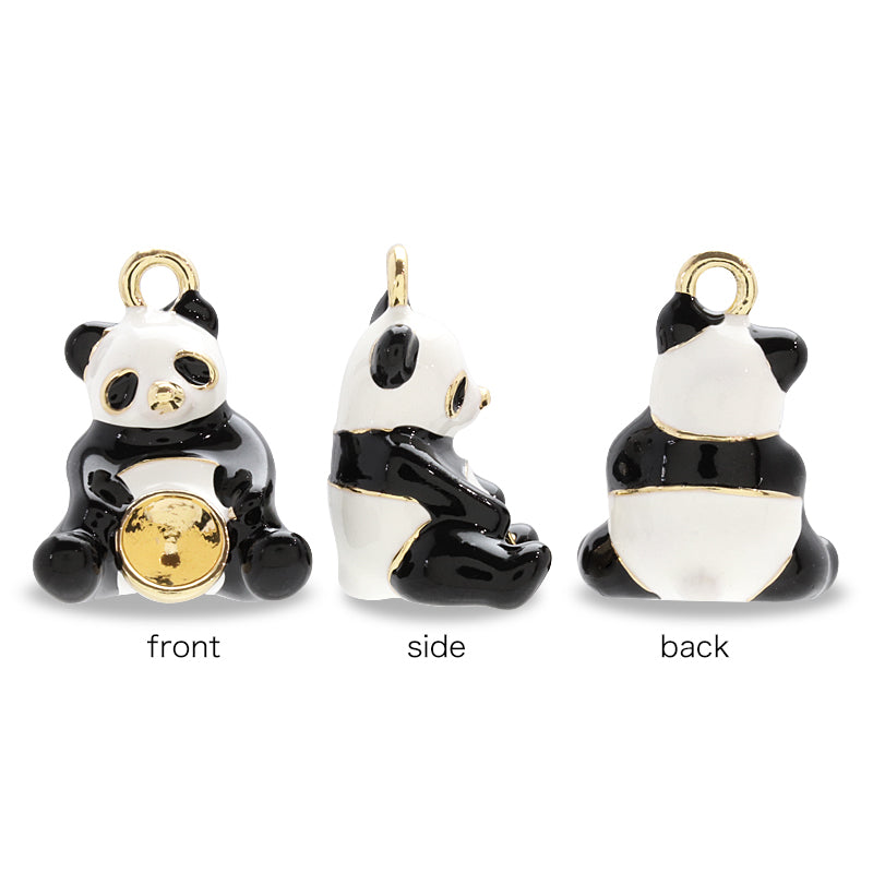 石座チャーム パンダ #1088 PP31用 ホワイト・ブラック/G