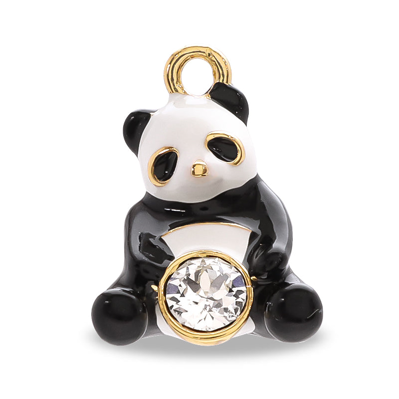 チャーム パンダ クリスタル・ホワイト・ブラック/G