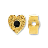 ギリシャパーツ ハート 横穴 ブラック/G