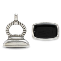 ギリシャパーツ  レクタングルスタンパー ブラック/銀古美