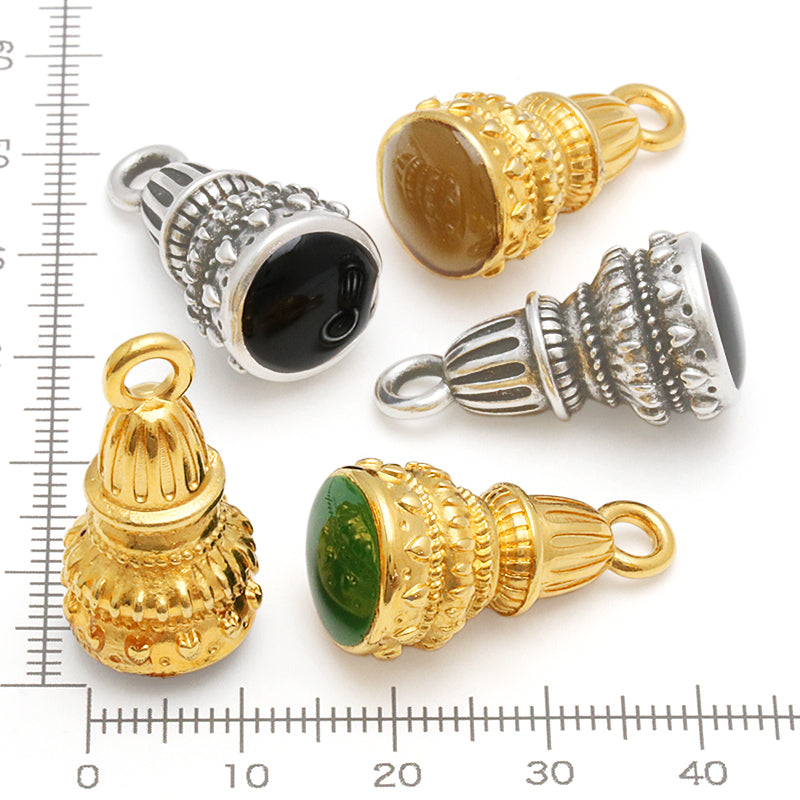 ギリシャパーツ ラウンドスタンパー ヘーゼルブラウン/G