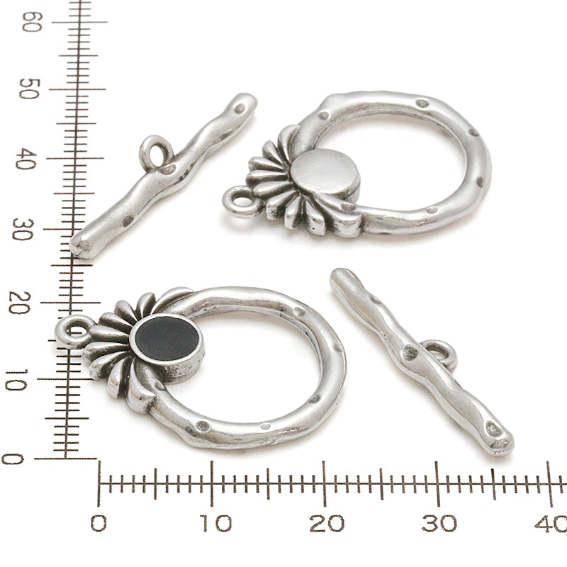 ギリシャパーツ マンテル ボタニカル ブラック/銀古美