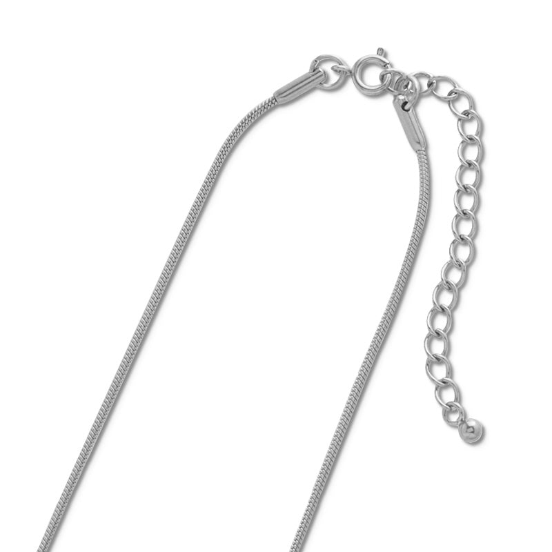 ステンレス316L チェーンネックレス スネーク丸1.2mm アジャスター付