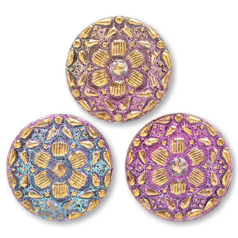 チェコ カボション スターフラワー ヴィトラルライト/G