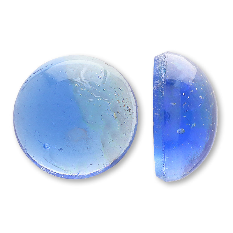 チェコ ガラスストーン ラウンドカボション ブルーグリーンドラゴンズブレス