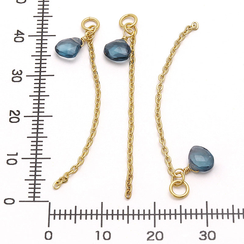 天然石 めがね留めカスタムパーツ ロンドンブルートパース/230SF