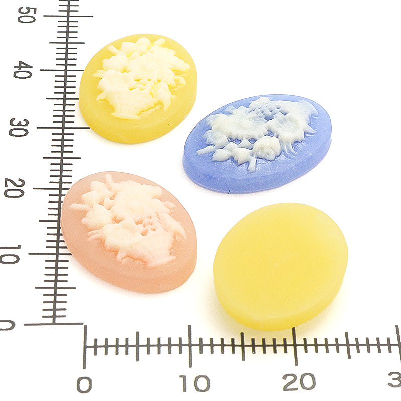 ドイツ製カメオ フラワーベース ローズマット/アイボリー