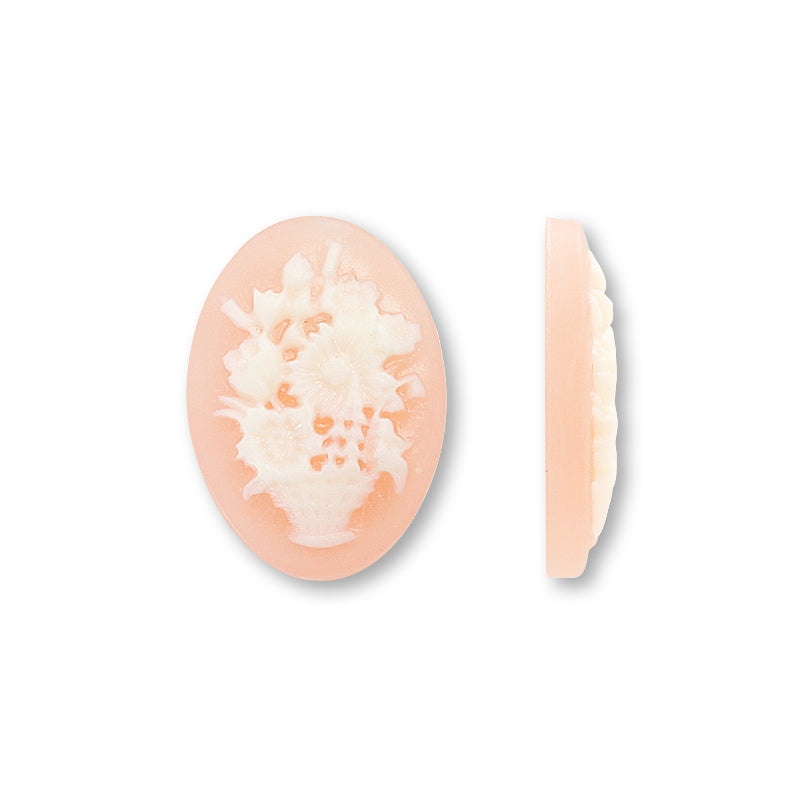 ドイツ製カメオ フラワーベース ローズマット/アイボリー