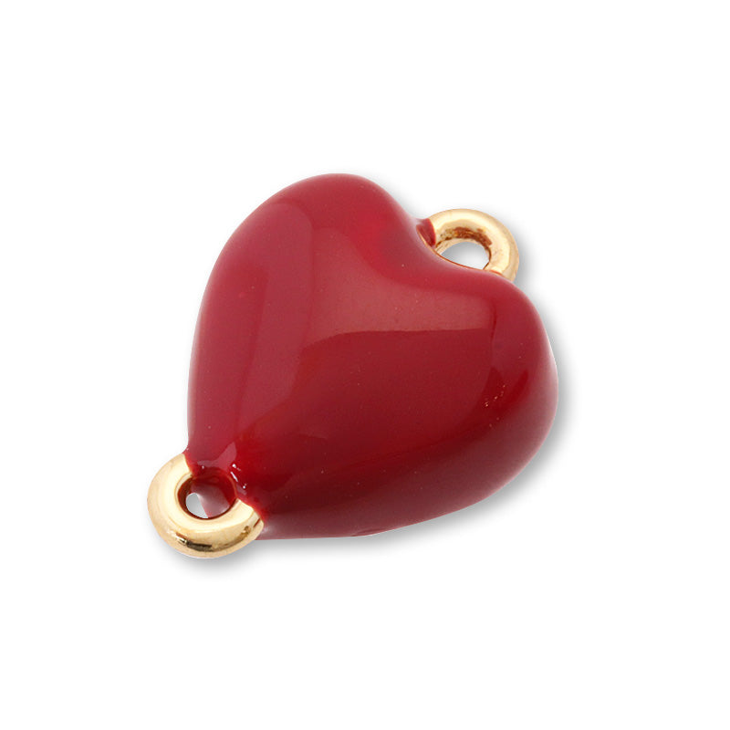 Charm Bonbon Chocolat Heart 2 rings Red/G