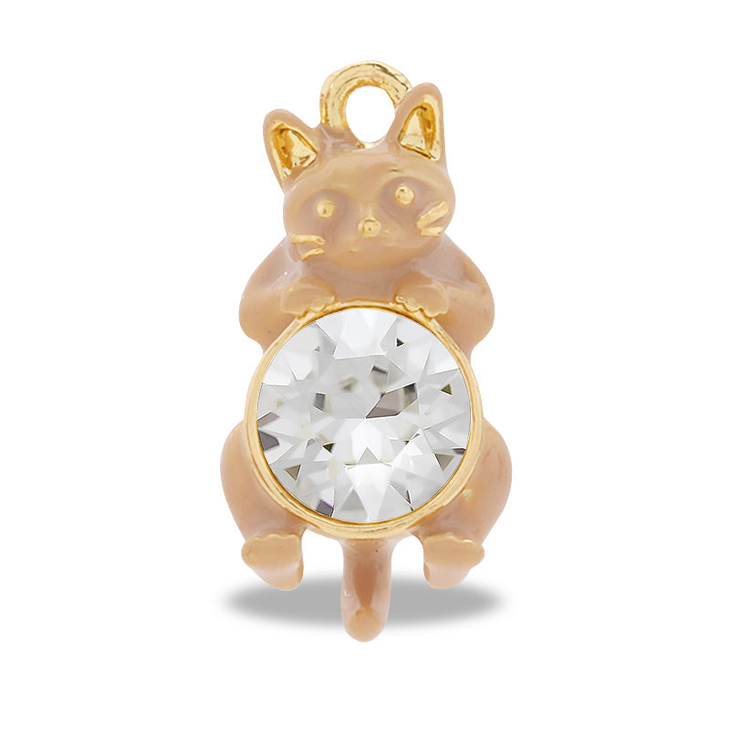 Charm Cat Crystal Beige/G