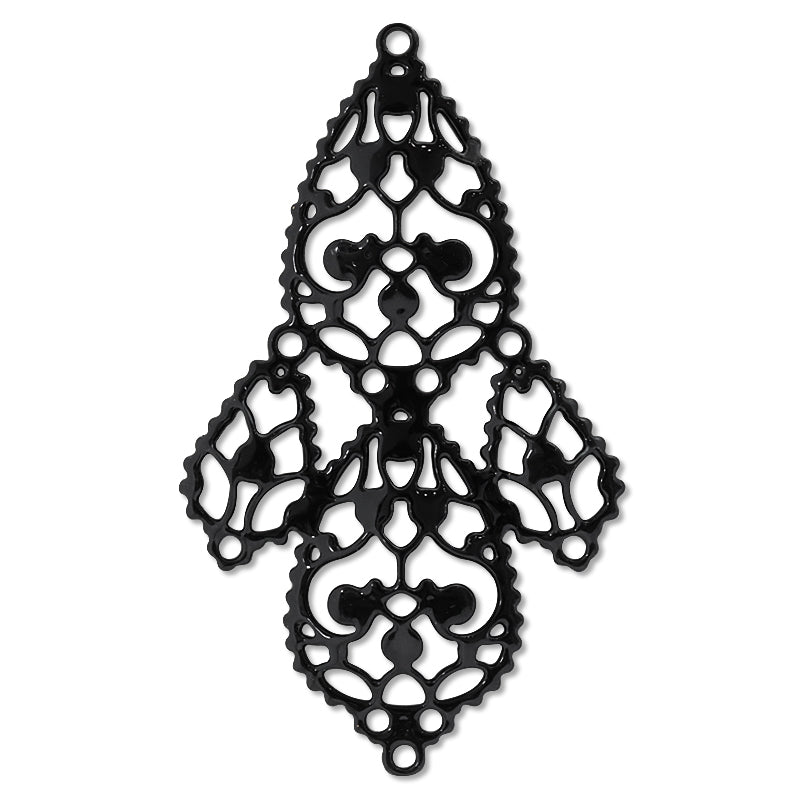 Italian filigree parts Botanica black