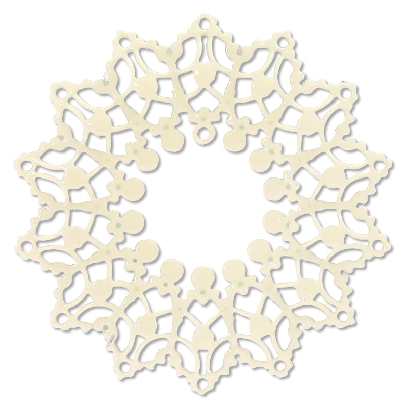Italian filigree parts wreath ivory