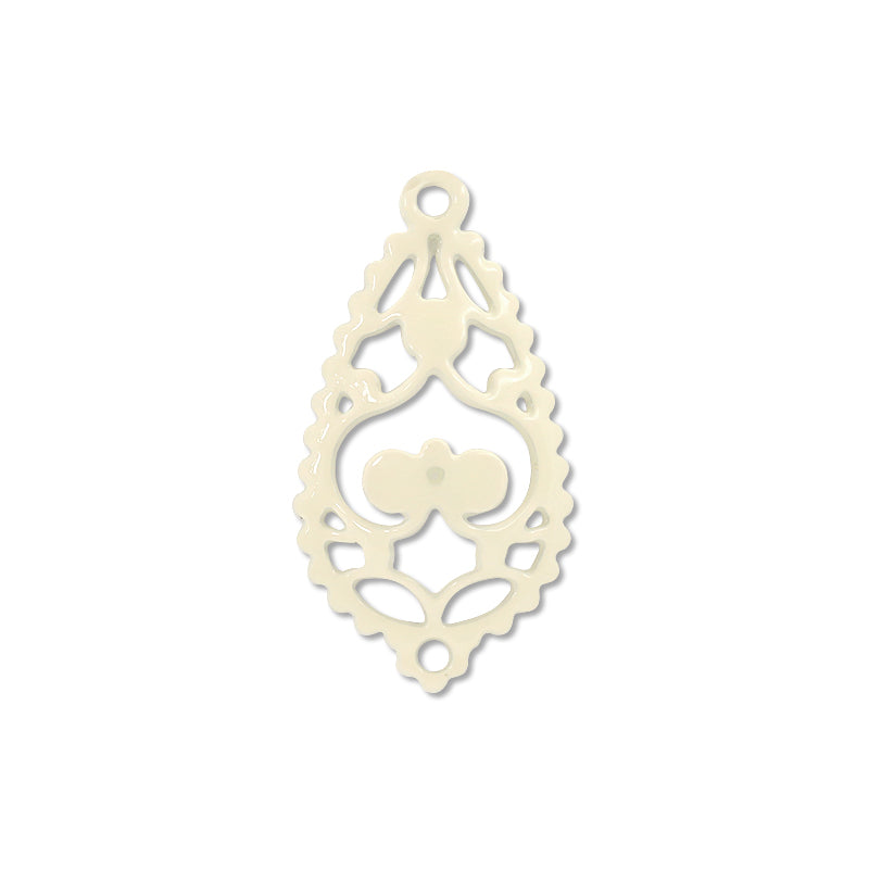 Italian filigree parts drop ivory