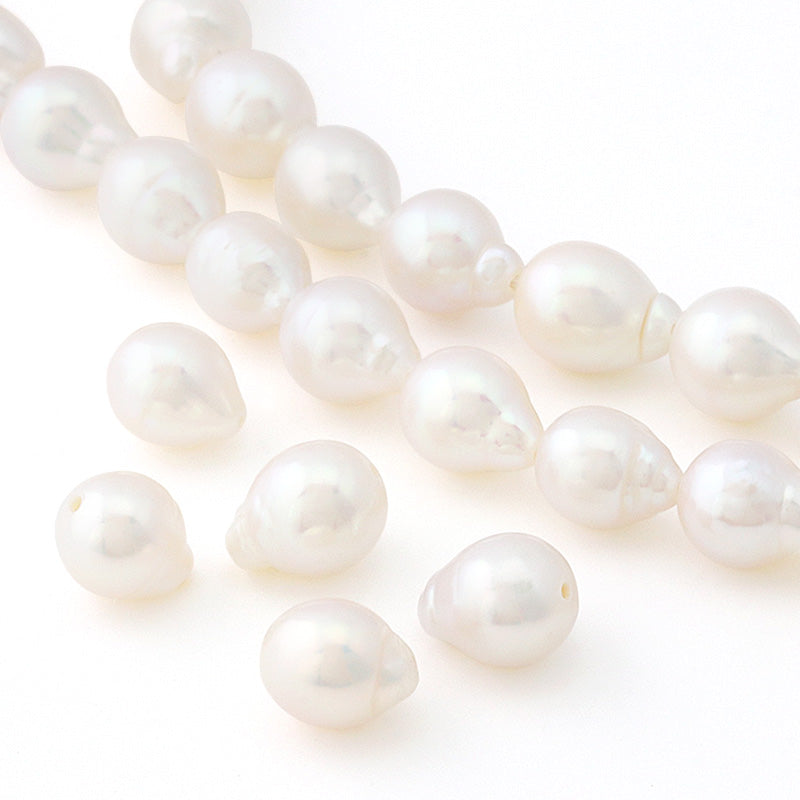 Freshwater pearl round deformation white