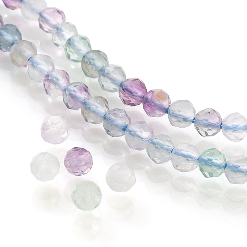 Natural stone round cut fluorite