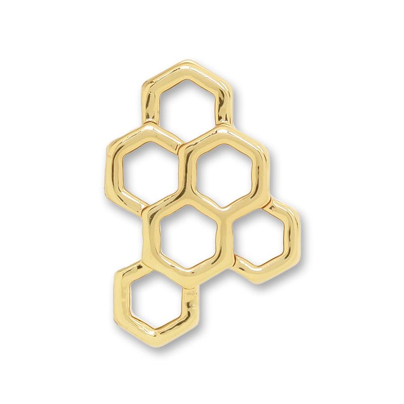 Metal parts honeycomb 3 gold