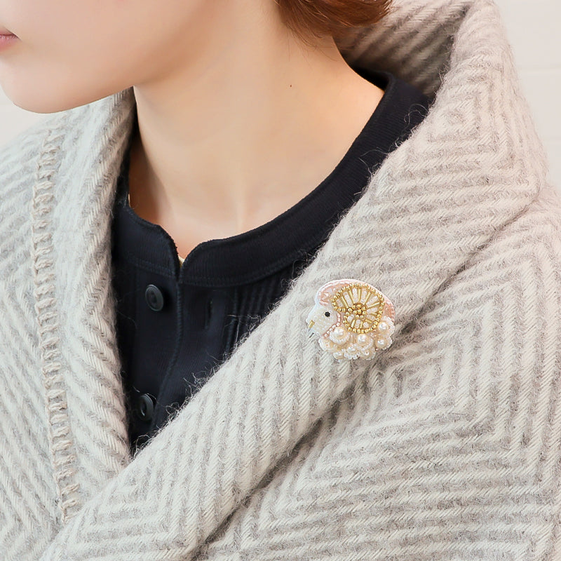 キット ひつじの刺繍ブローチ(KR1389)