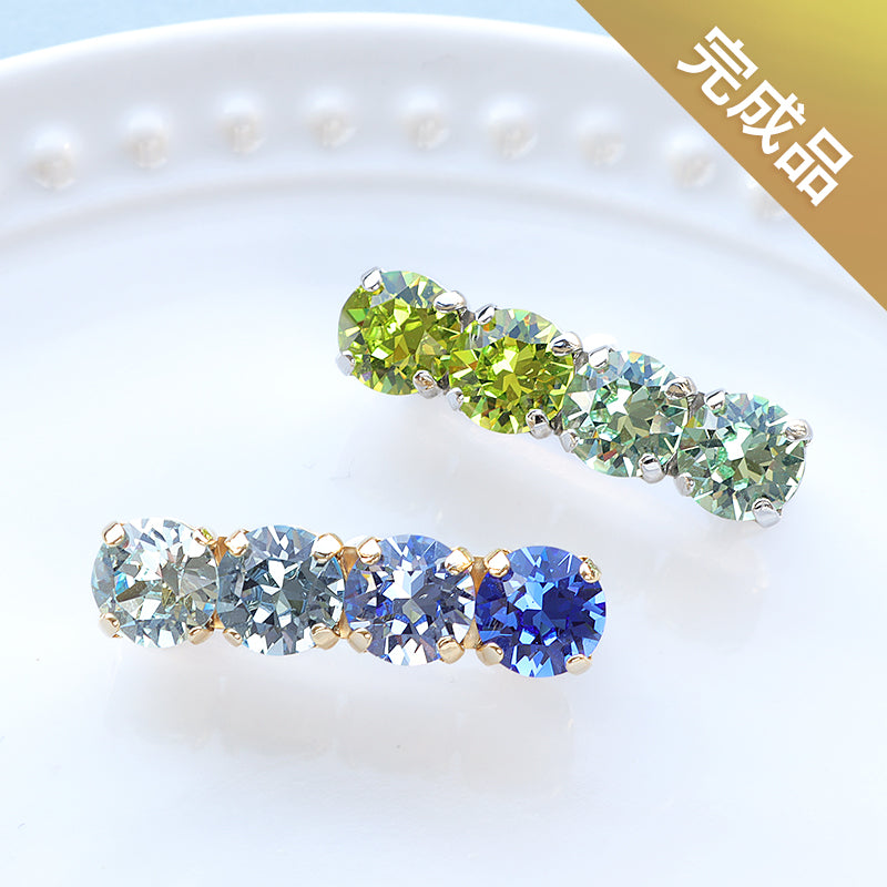 【完成品】貴和クリスタルのオーバルブローチNo.1