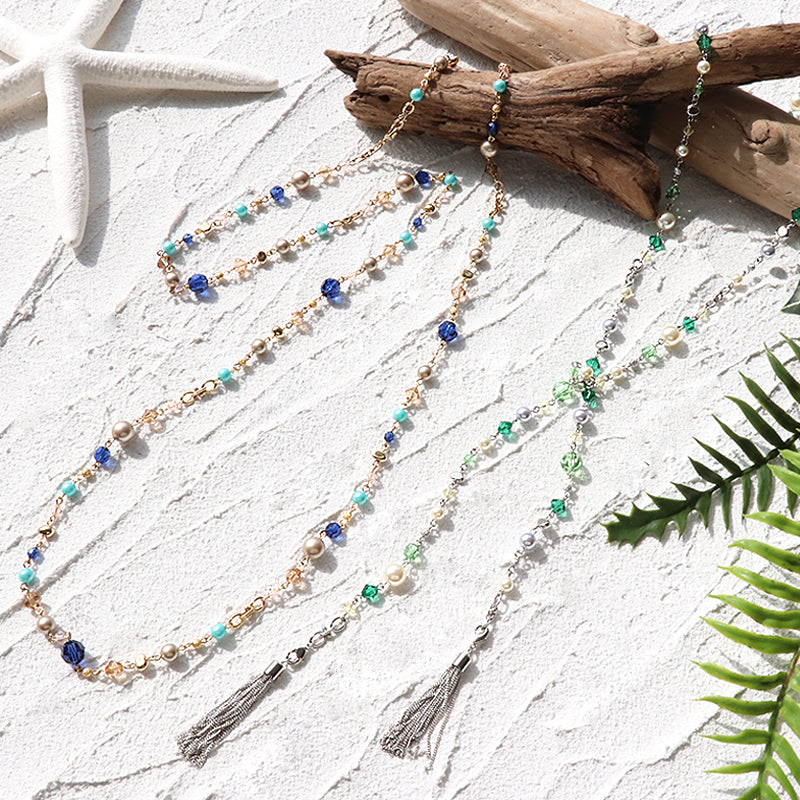 セット 貴和クリスタルのノーブルカラー4WAYネックレス(KR1215)