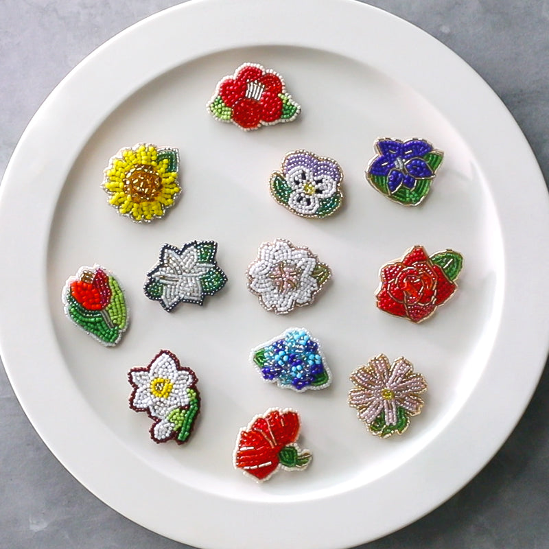 お花刺しゅうブローチキット(atkl-1~12)