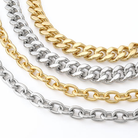 アルミチェーン AL835AF ロジウムカラー