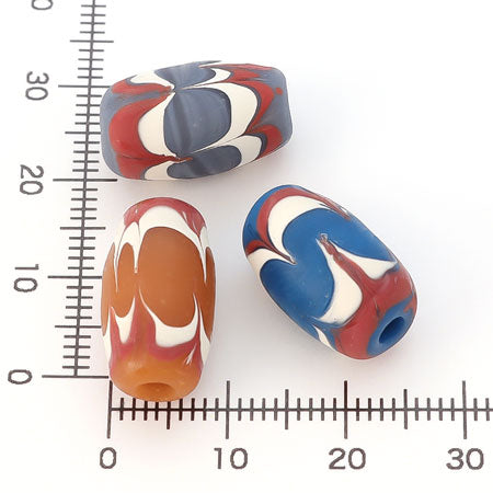 アフリカントレードビーズ シェブロン3 テラコッタ【アウトレット】