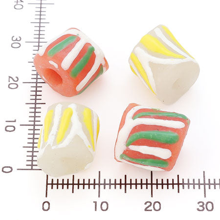 African Trade Beads powder glass 1 orange