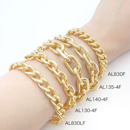 Aluminum chain AL830LF rhodium color