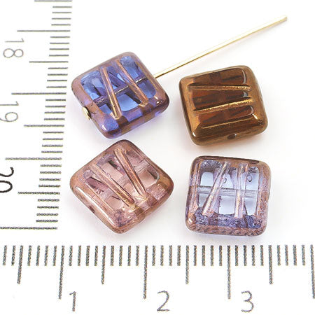 Czech Table Cut Square Line 2 Alexandrite/B