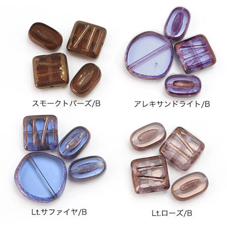 チェコ テーブルカット スクエアライン2 Lt.ローズ/B