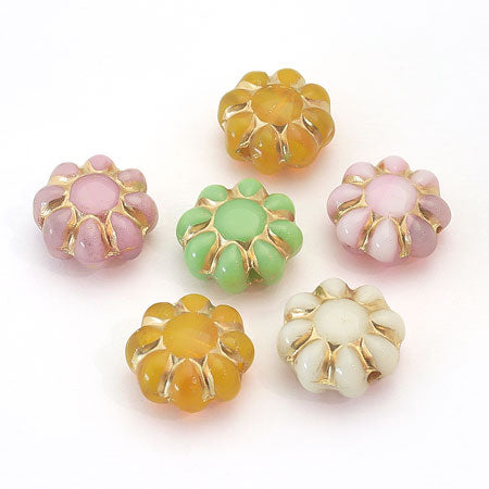 Czech Flower 2 Ivory/G