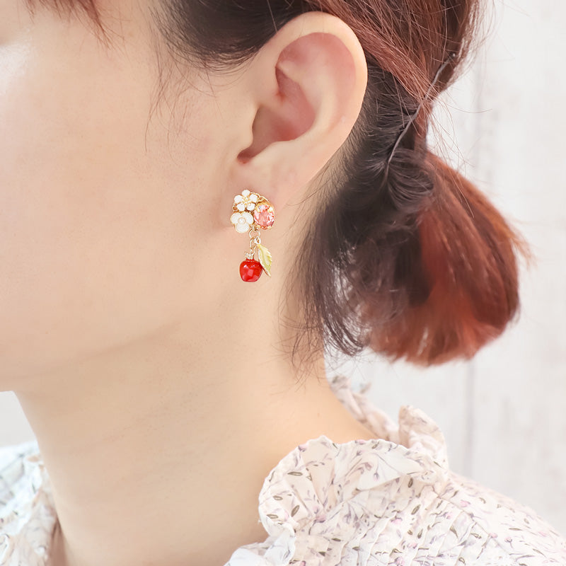 レシピNo.KR0851 秋モチーフチャームのイヤーアクセサリー6種(フルーツ・キンモクセイ・ギンモクセイ)