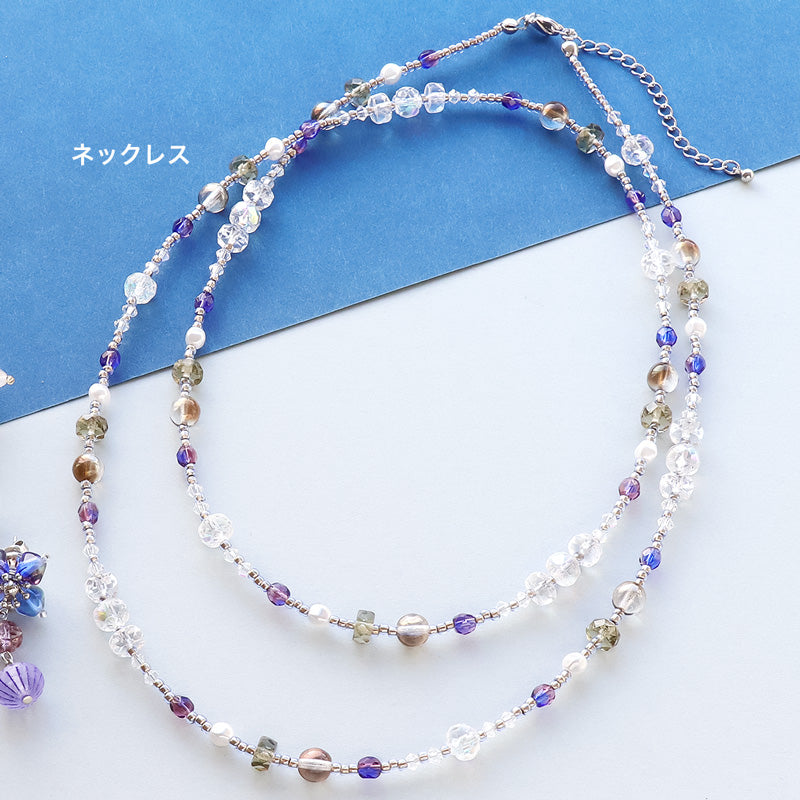 レシピNo.KR1071 チェコビーズのクラシカルアクセサリー2種