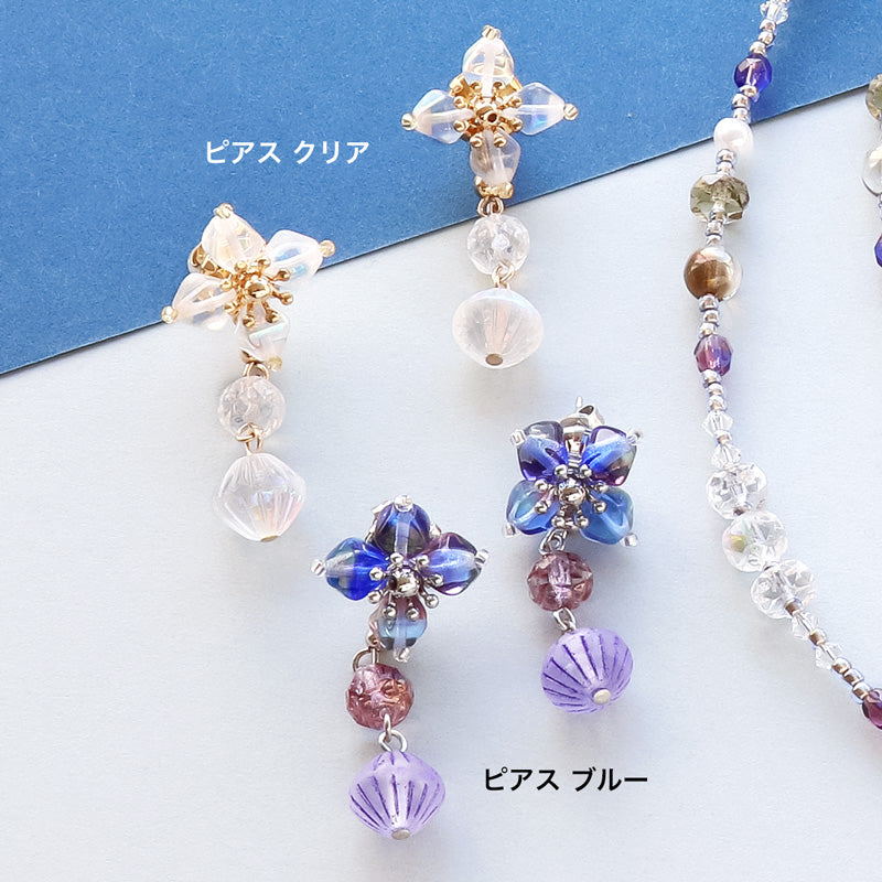 レシピNo.KR1071 チェコビーズのクラシカルアクセサリー2種