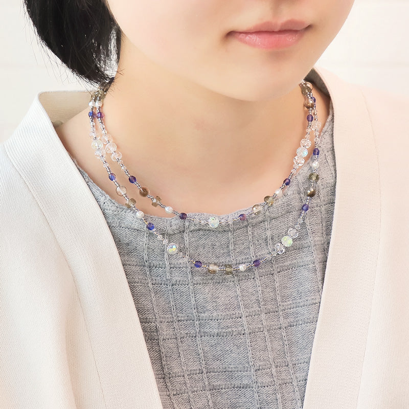 レシピNo.KR1071 チェコビーズのクラシカルアクセサリー2種