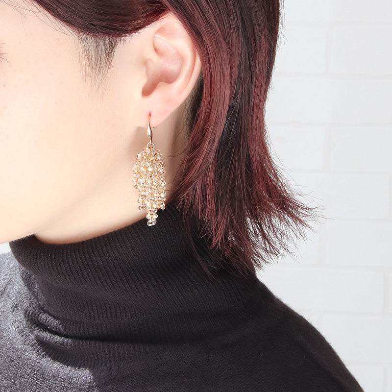 レシピNo.KR1072 チェコファルファーレのフリンジピアス