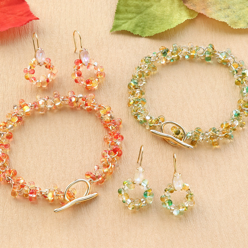 レシピNo.KR1073 チェコファルファーレのブレス&ピアス