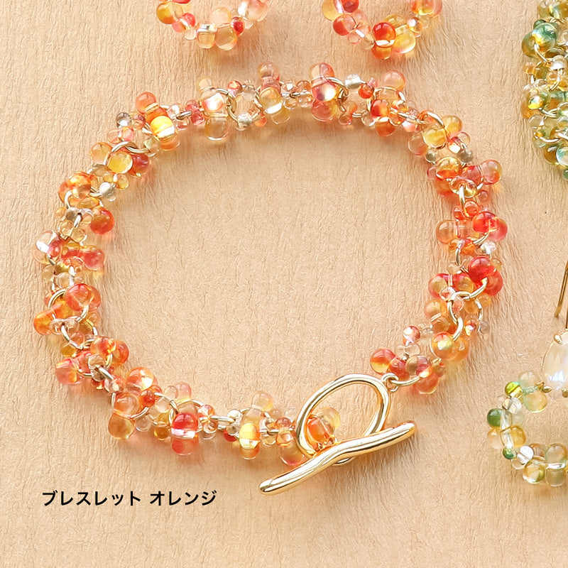 レシピNo.KR1073 チェコファルファーレのブレス&ピアス