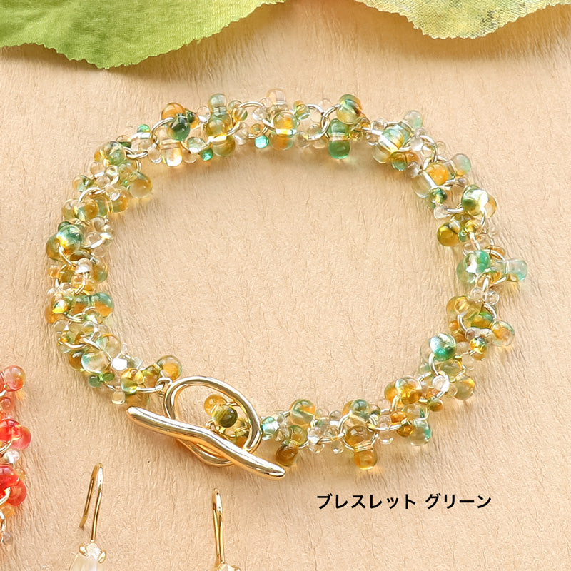 レシピNo.KR1073 チェコファルファーレのブレス&ピアス