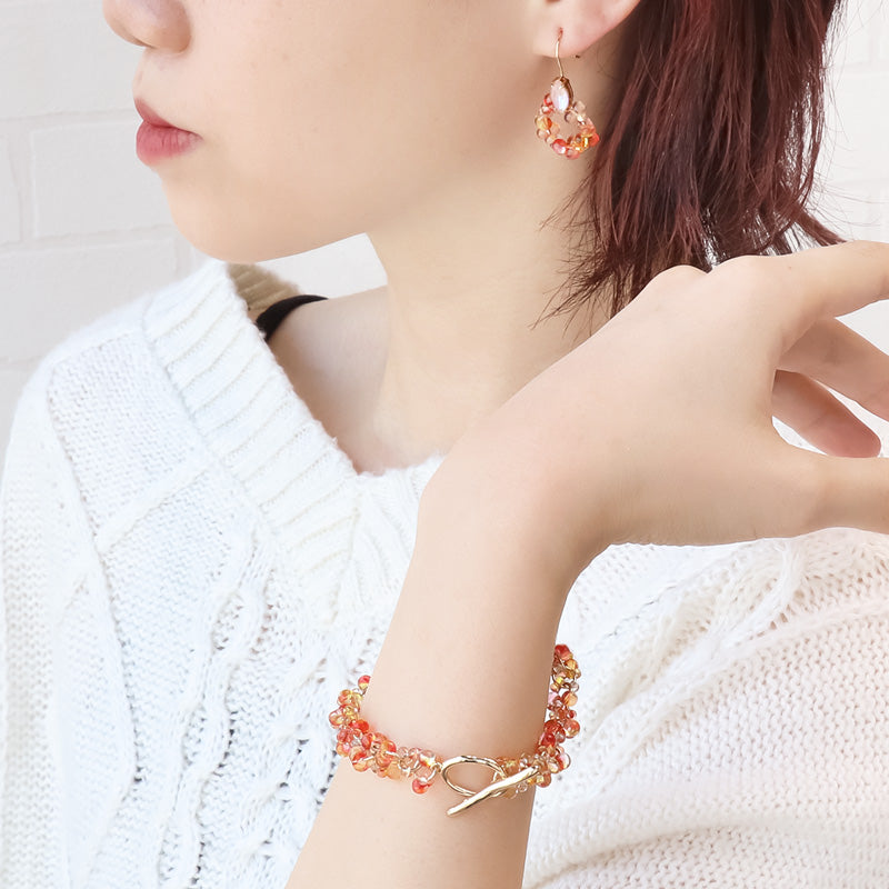レシピNo.KR1073 チェコファルファーレのブレス&ピアス