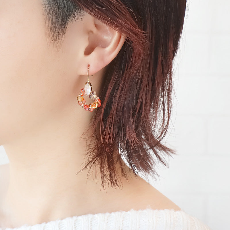 レシピNo.KR1073 チェコファルファーレのブレス&ピアス