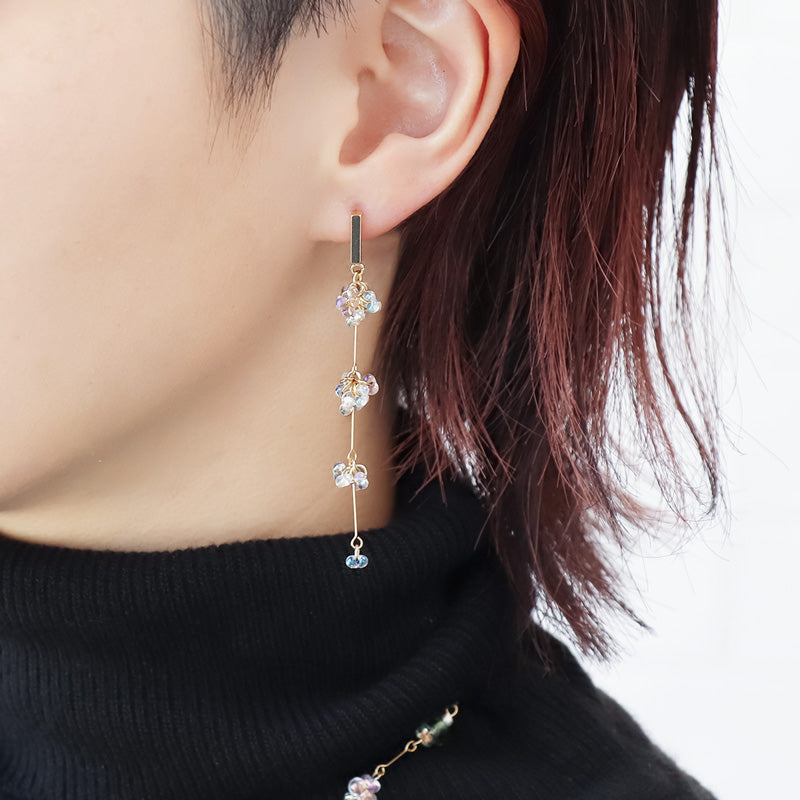 レシピNo.KR1074 チェコファルファーレのジョイントネック&ピアス