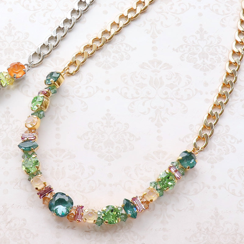 Recipe No.KR1082Kiwa crystalsRetro Glow Bijou Necklace