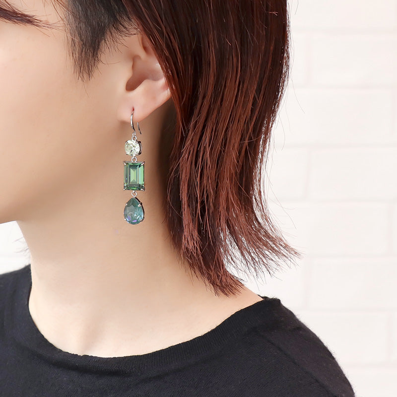 レシピNo.KR1085 貴和クリスタルのゴージャスイヤーアクセサリー4種