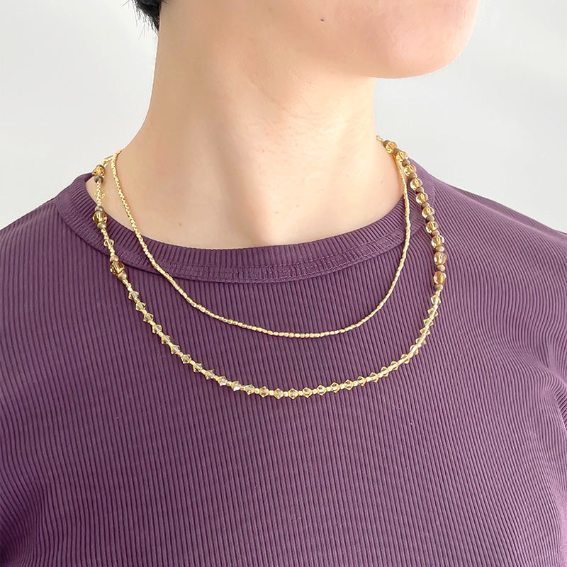 レシピNo.KR1086 貴和クリスタルの3WAYネックレス