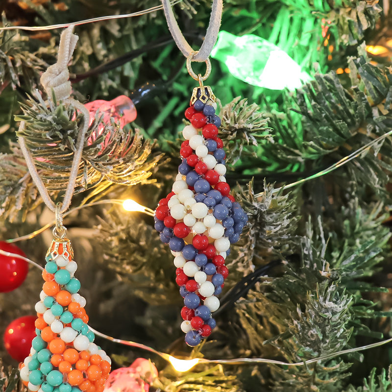 Recipe No.KR1097 Pearl twist ornament