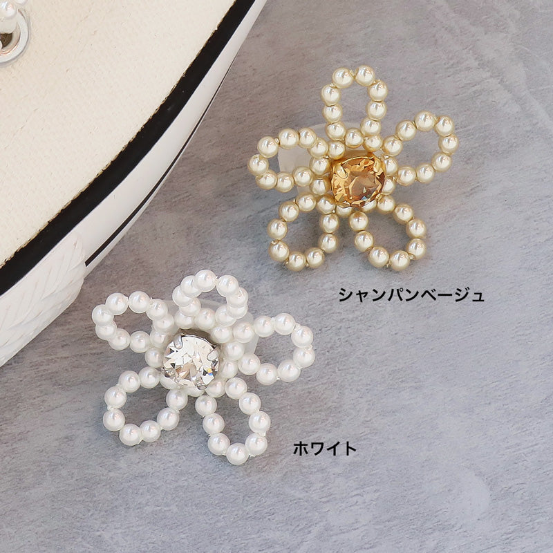 レシピNo.KR1114 フラワーデザインのシューズクリップ