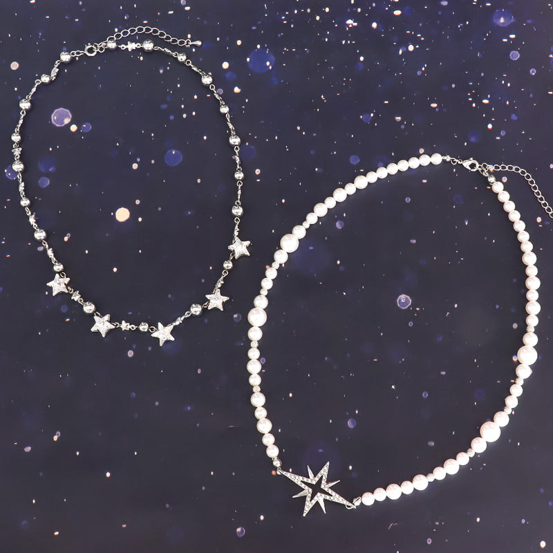 レシピNo.KR1119 スターショートネックレス2種